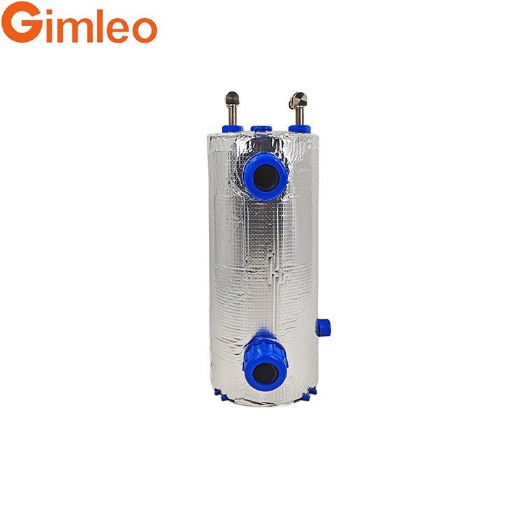 Aliran air 2.0 M3/H Titanium Cooler Heat Exchanger Dengan Isolasi ETA-1.5 TA1 Grade