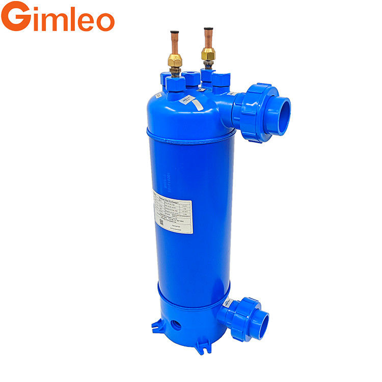 Titanium Heat Exchanger MHTA-7 Screw Titanium Tube Heat Exchanger 23KW Untuk Kolam Renang