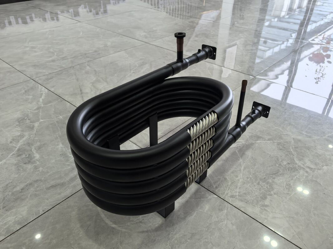 SPHC Steel Tube HVAC coaxiale heat exchanger dengan konstruksi spiral twisting yang dirancang untuk aplikasi transfer panas