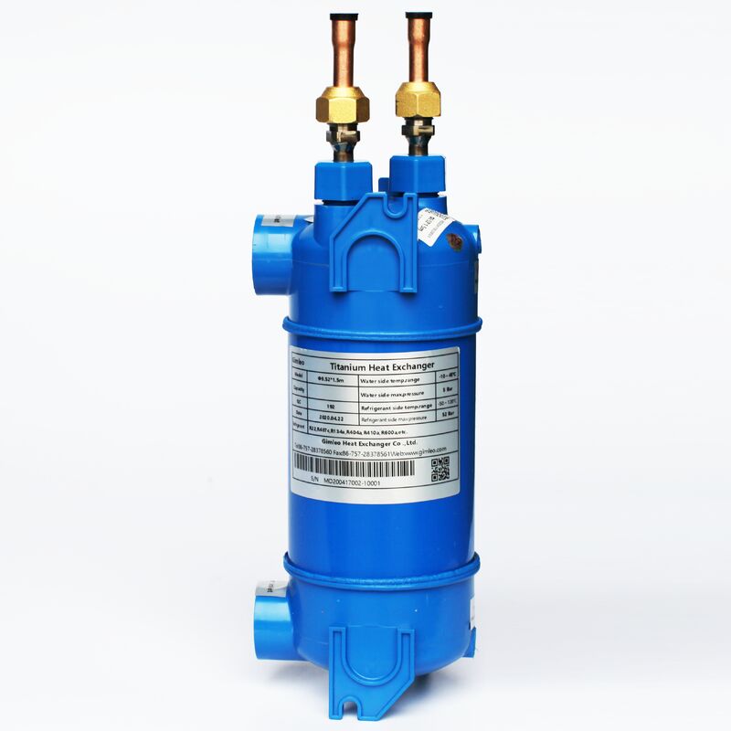 Titanium murni dan baja karbon Titanium penukar panas dengan ketahanan korosi yang sangat baik dan opsi sistem tunggal ganda tiga