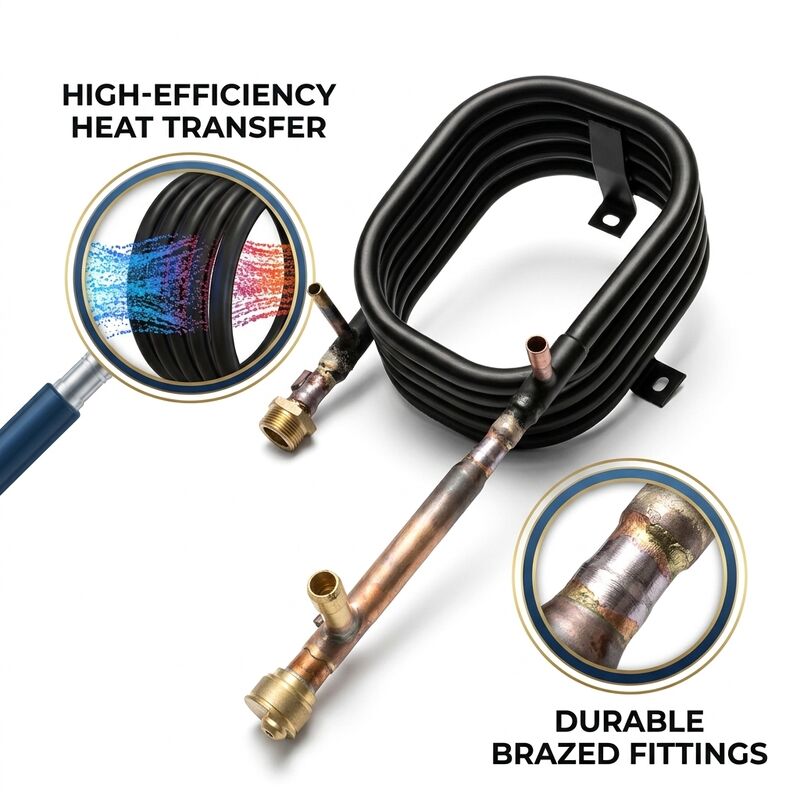 Anti korosi Low Maintenance Coaxial Heat Exchanger untuk HVAC Refrigeration System