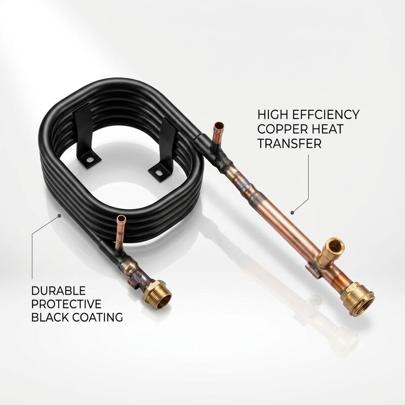 Custom HVAC Coaxial Heat Exchanger 4.2MPa Sisi pendingin 1.0MPa Sisi air Evaporator kondensor pemeliharaan rendah