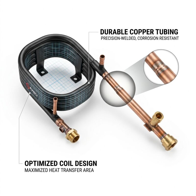 Low Maintenance Coaxial Heat Exchanger 4.2Mpa Sisi Pendingin 1.0Mpa Tekanan Sisi Air