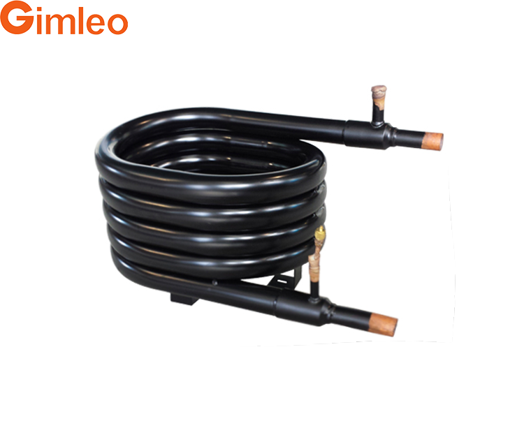 Coaxial Coil Heat Exchanger Miniwatt Model Z18 Terbuat dari Tembaga tahan lama untuk Pompa Pendingin