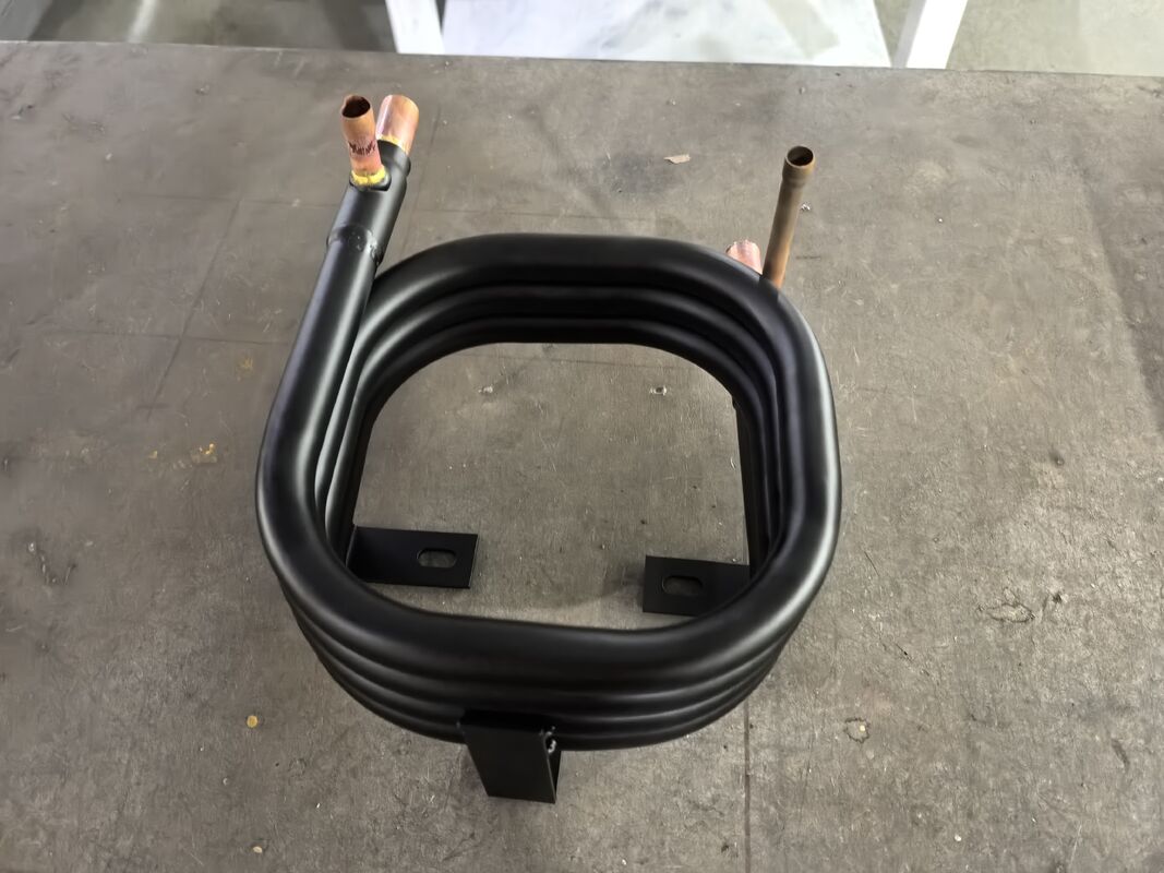 Tabung Pump Panas Tabung In-Tubing Penukar Panas Dirancang Dengan Ketebalan Tabung Dalam 0,6mm Rentang Suhu Sisi Air Minus 30 ° C hingga 90 ° C Dan Transfer Panas